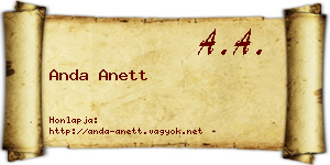 Anda Anett névjegykártya