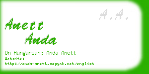 anett anda business card